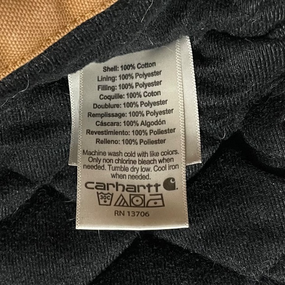 Carhartt Youth Thrashed Distressed Broken-In Tan Duck Canvas Warm Coat XXS - Picture 8 of 11